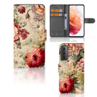 Hoesje voor Samsung Galaxy S21 Bloemen - thumbnail