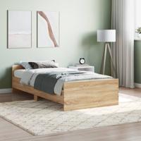 Bedframe zonder matras hout sonoma eikenkleurig 100x200 cm