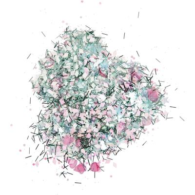 Creativ Company Glitter en pailletten, pastelkleuren, 170 gr/ 1 doosje