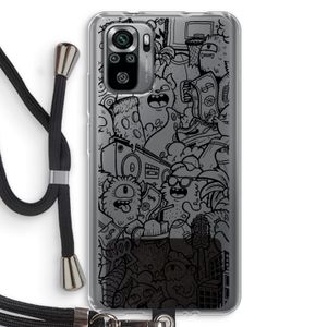 Vexx Black City : Xiaomi Redmi Note 10S Transparant Hoesje met koord