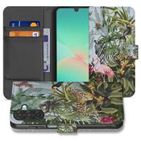 Samsung Galaxy A17 Hoesje Met Pasjes Jungle Design PU-Leer