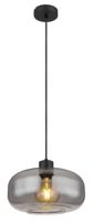 Globo Zwarte hanglampGiuseppe smoke glas - 15566H