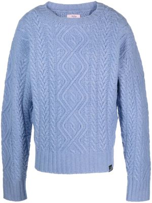 Martine Rose pull en maille torsadée - Bleu