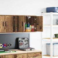 Garage wandkast bewerkt hout oud hout