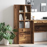 Highboard met lade Oud hout 45.5 x 34 x 127 cm Bewerkt hout