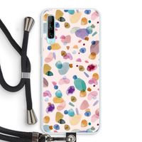 Terrazzo Memphis Pink: Huawei P Smart Pro Transparant Hoesje met koord