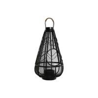 Kaarshouder Home ESPRIT Zwart Metaal 28 x 28 x 50 cm