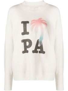 Palm Angels pull I Love PA en maille - Blanc