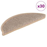 Trapmatten zelfklevend Sisal-Look 30 st 56x17x3 cm lichtbeige