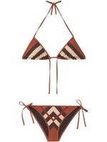 Burberry bikini à motif Chevron Check - Marron - thumbnail