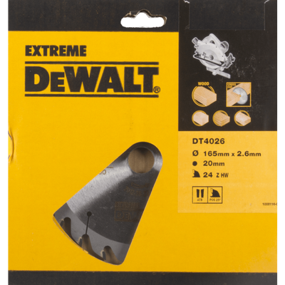 DeWalt Accessoires Cirkelzaagblad S40 165x20x24t - DT4026-QZ
