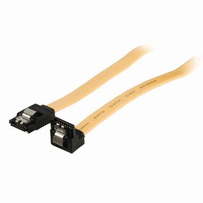 Nedis ccgp73255ye05 datakabel sata 6 gb/s sata 7-pins female met vergrendeling - sata 7-pins female 90° gehoekt met vergrendeling 0,5 m geel