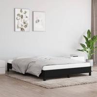 Bedframe zonder matras stof zwart 140x200 cm