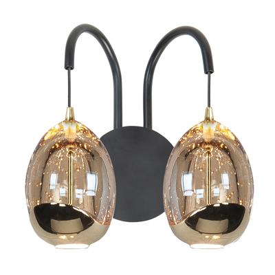 Highlight WandlampGolden Egg zwart 3-lichts - W3457.01