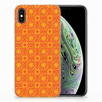 Apple iPhone Xs Max | TPU bumper | Batik Oranje