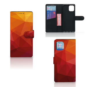 Book Case voor Motorola Edge 20 Lite Polygon Red