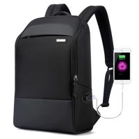 Bopai 751-006881 Business anti-diefstal waterdichte grote capaciteit dubbele schoudertas met USB opladen poort grootte: 30x14x44cm (zwart)
