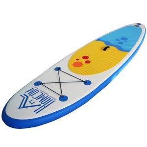 HOMCOM Opblaasbare surfplank surfplank stand up board met peddel antislip PVC wit | Aosom Netherlands