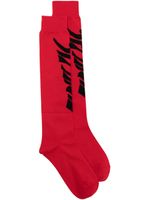 Comme des Garçons Homme Plus chaussettes en coton à logo imprimé - Rouge