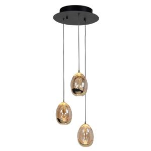 Highlight HanglampGolden Egg zwart 3-lichts - H5456.01