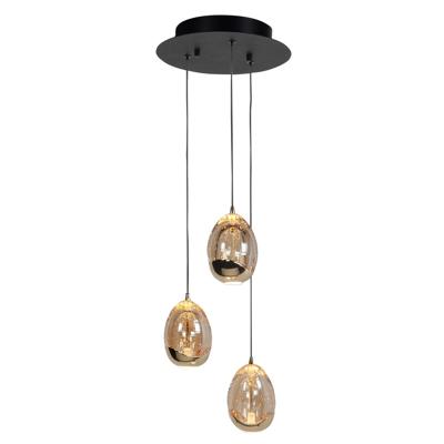 Highlight HanglampGolden Egg zwart 3-lichts - H5456.01