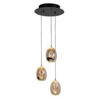 Highlight HanglampGolden Egg zwart 3-lichts - H5456.01
