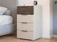 Commode SAJORIS 4 lades kasjmier/atlantische eik