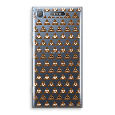 Poop emoji: Sony Xperia XZ1 Transparant Hoesje