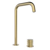 Blaufoss Pavilion Flat verhoogde wastafelkraan Brushed Gold