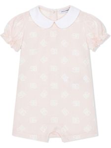 Dolce & Gabbana Kids barboteuse à logo DG - Rose