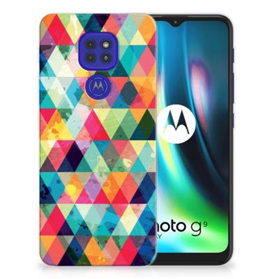 Motorola Moto G9 Play | E7 Plus | TPU bumper | Geruit