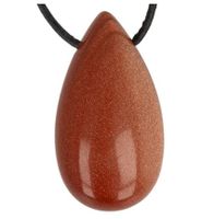 Ruben Robijn Ruben Robijn Edelsteen Druppel Hanger Goldfluss Synthetisch (1st) - thumbnail