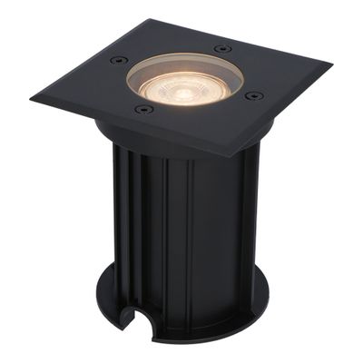 HOFTRONIC™ Ramsay dimbare LED grondspot - Vierkant - Zwart - 2700K warm wit - 5 Watt - IP67 straal waterdicht - 3 jaar garantie