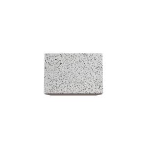 Storke Edge staand badmeubel 75 x 52 cm notenhout met Tavola enkel wastafelblad in mat wit/zwart terrazzo