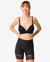 HEMA Medium Corrigerende Biker Hoge Taille Met Kant Zwart (zwart)