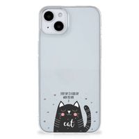 iPhone 15 Telefoonhoesje met Naam Cat Good Day