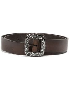 Madison.Maison ceinture à boucle ornée de cristaux - Marron