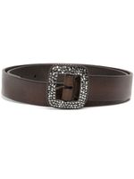Madison.Maison ceinture à boucle ornée de cristaux - Marron