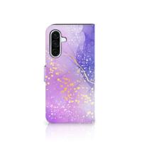 Samsung Galaxy A36 Portemonnee Hoesje Flowers Blue DTMP