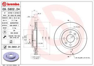 Remschijf BREMBO, Remschijftype: Binnen geventileerd: , u.a. für Renault, Dacia, Nissan, Lada