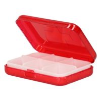 Rood pillendoosje zakmodel 9,3 cm   -