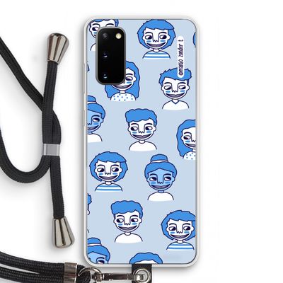 Gezichtjes: Samsung Galaxy S20 Transparant Hoesje met koord