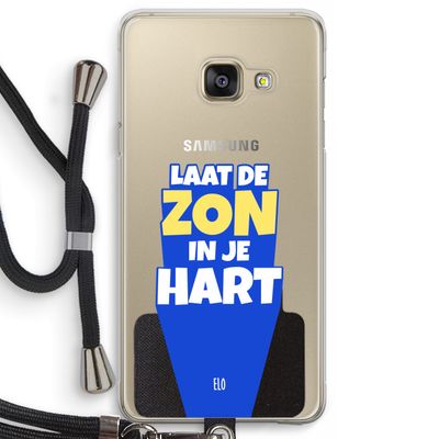Laat de zon in je hart: Samsung Galaxy A3 (2016) Transparant Hoesje met koord