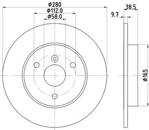 Remschijf Gecoat 54555PRO 8DD355113561