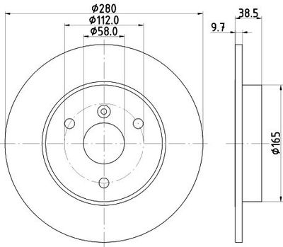Remschijf Gecoat 54555PRO 8DD355113561
