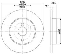 Remschijf Gecoat 54555PRO 8DD355113561