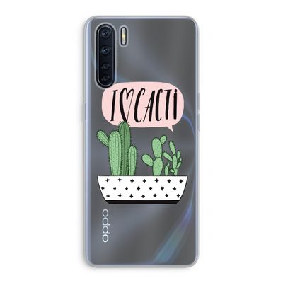 I love cacti: Oppo A91 Transparant Hoesje