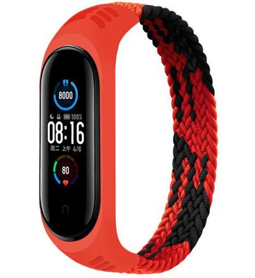 Xiaomi Mi 3/4/5/6 Nylon Gevlochten Solo Band - Rood Zwart Xiaomi Mi 3/4/5/6 Nylon Gevlochten Solo Band - Rood Zwart