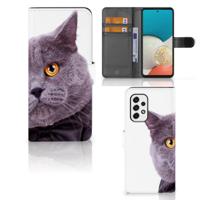 Samsung Galaxy A53 | Telefoonhoesje | Met pasjeshouder | Kat