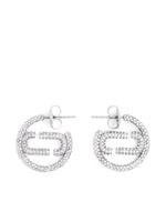 Marc Jacobs boucles d'oreilles J Marc serties de cristaux - Blanc